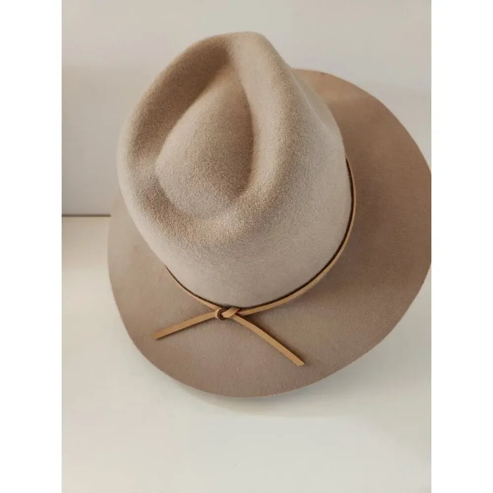 Brixton Wesley Tan Fedora Hat sz s